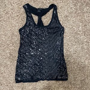 Calvin Klein Jeans medium size sparkly black top